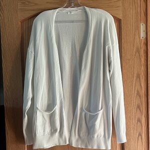 Maurices Soft White Open Front Cardigan